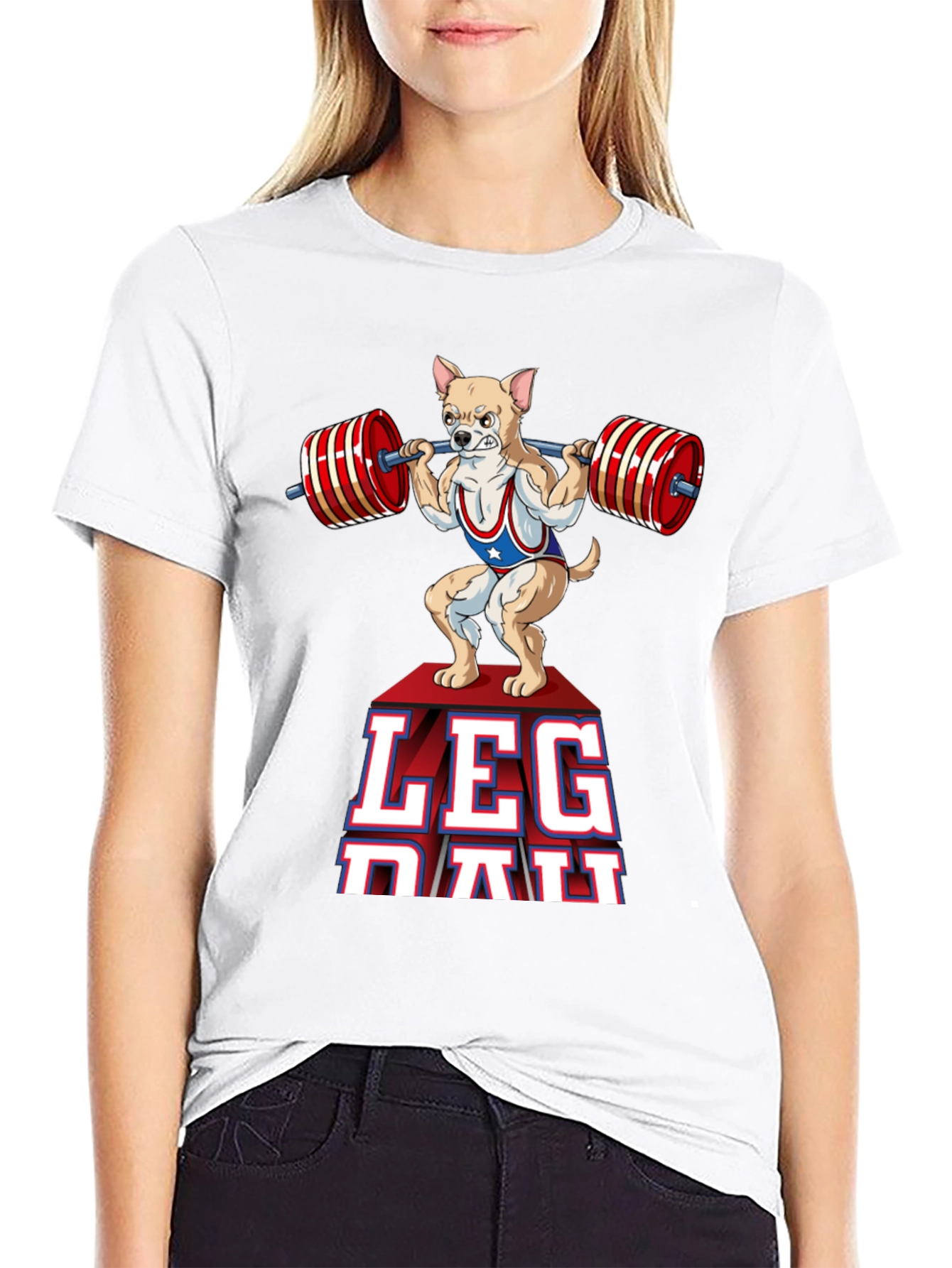 Leg Day Dog T-Shirt Gym Workout Apparel