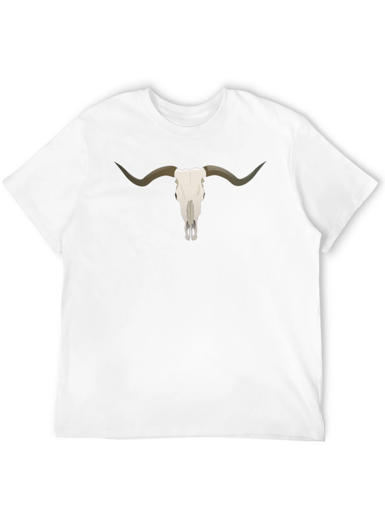 Steer Skull Graphic Tee - Unisex Black T-Shirt