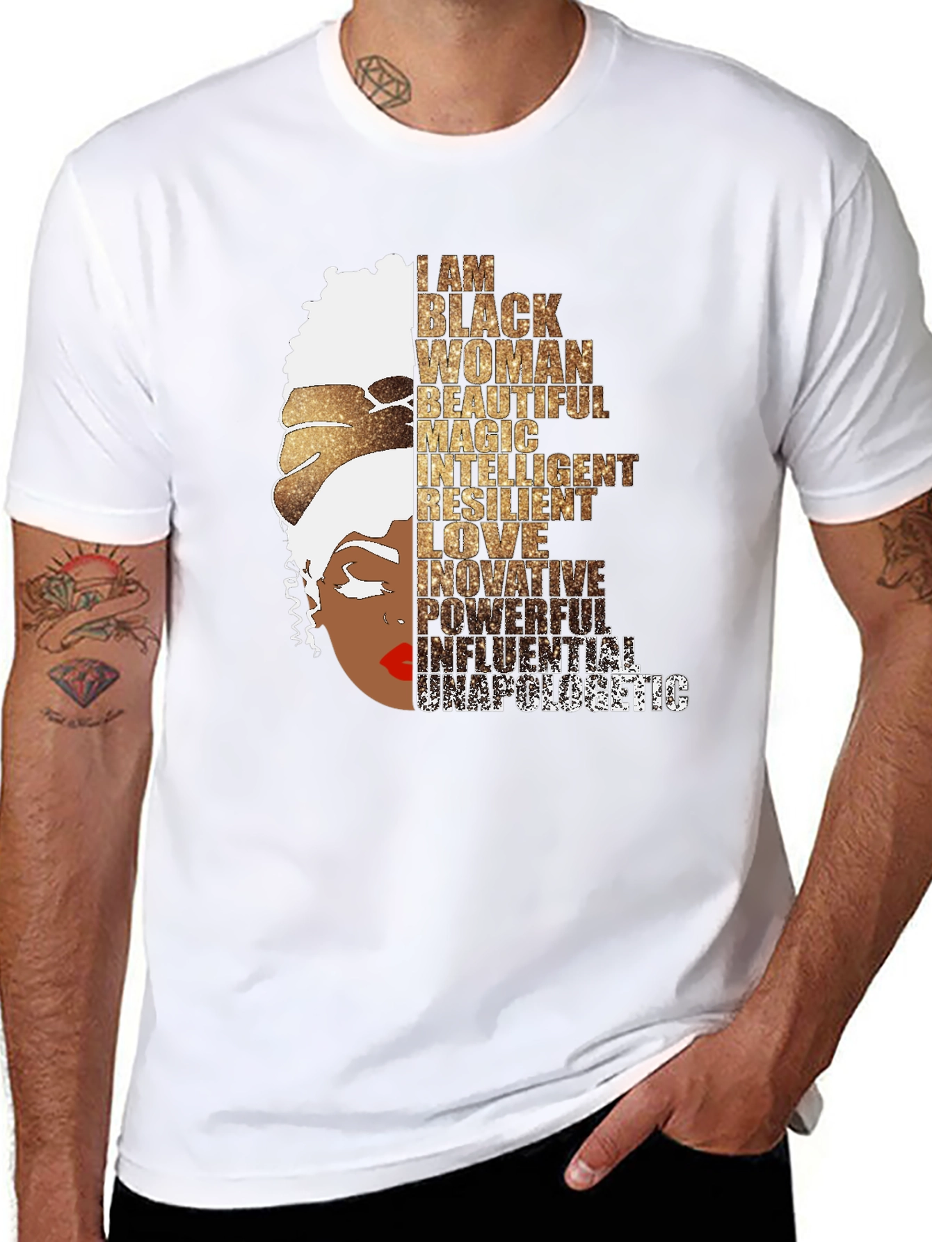 Empowered Black Woman Graphic Tee - Black Pride