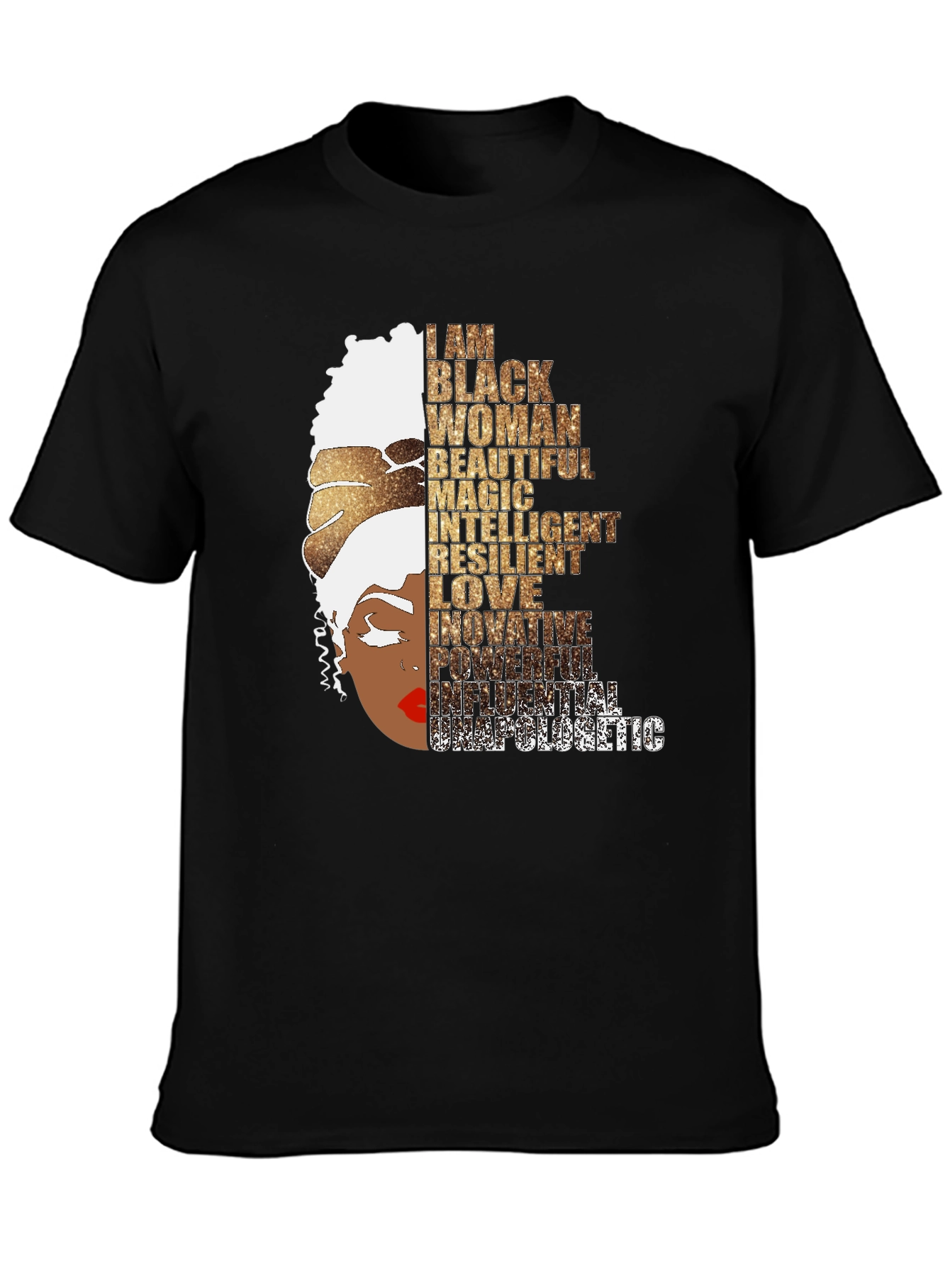 Empowered Black Woman Graphic Tee - Black Pride