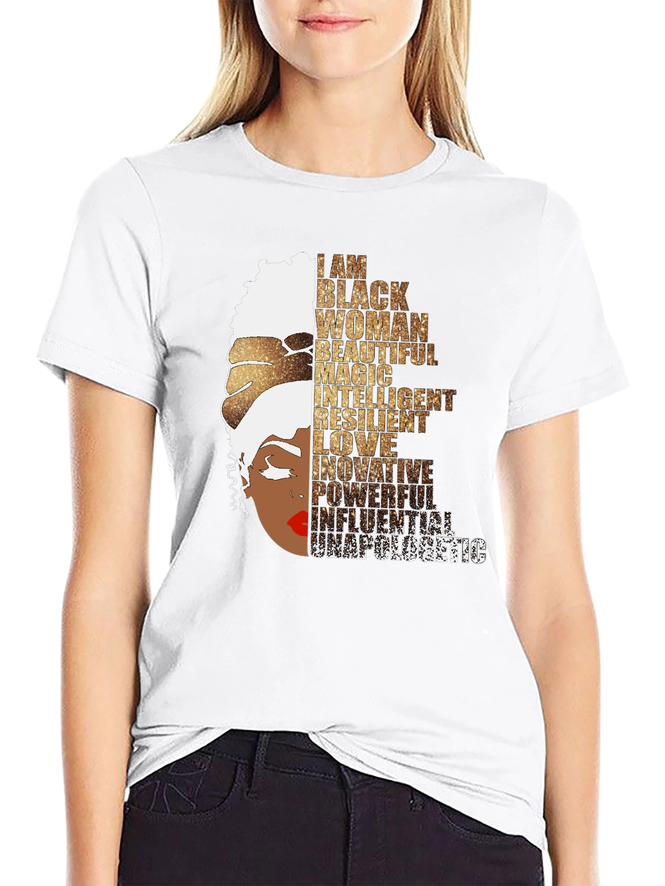 Empowered Black Woman Graphic Tee - Black Pride