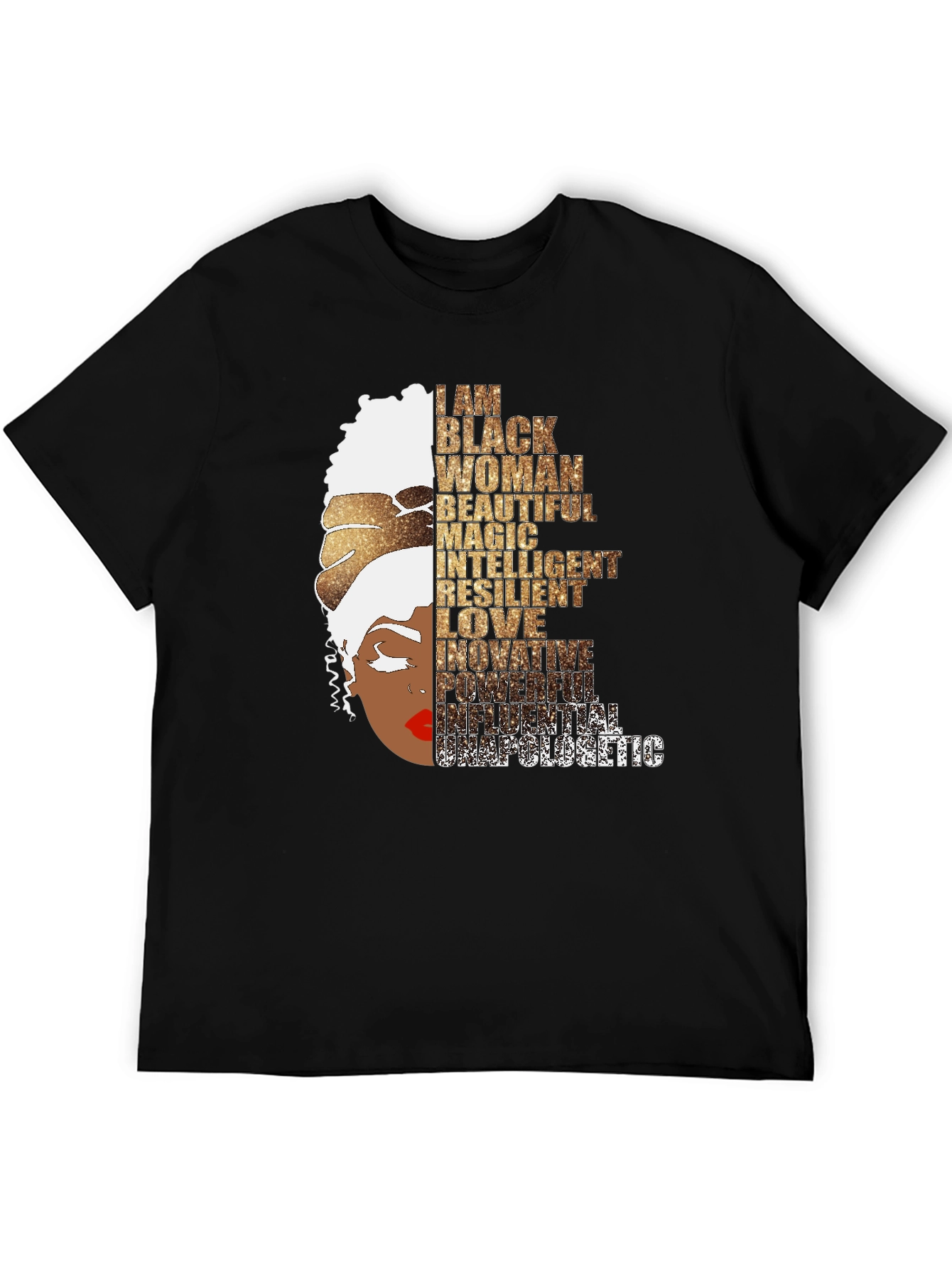 Empowered Black Woman Graphic Tee - Black Pride