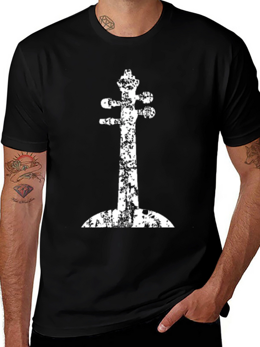 Distressed Gadulka Instrument Black T-Shirt