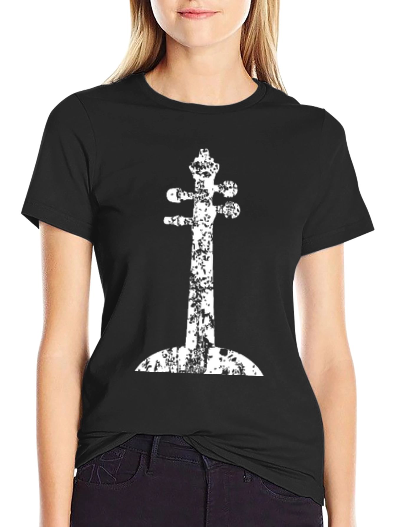 Distressed Gadulka Instrument Black T-Shirt