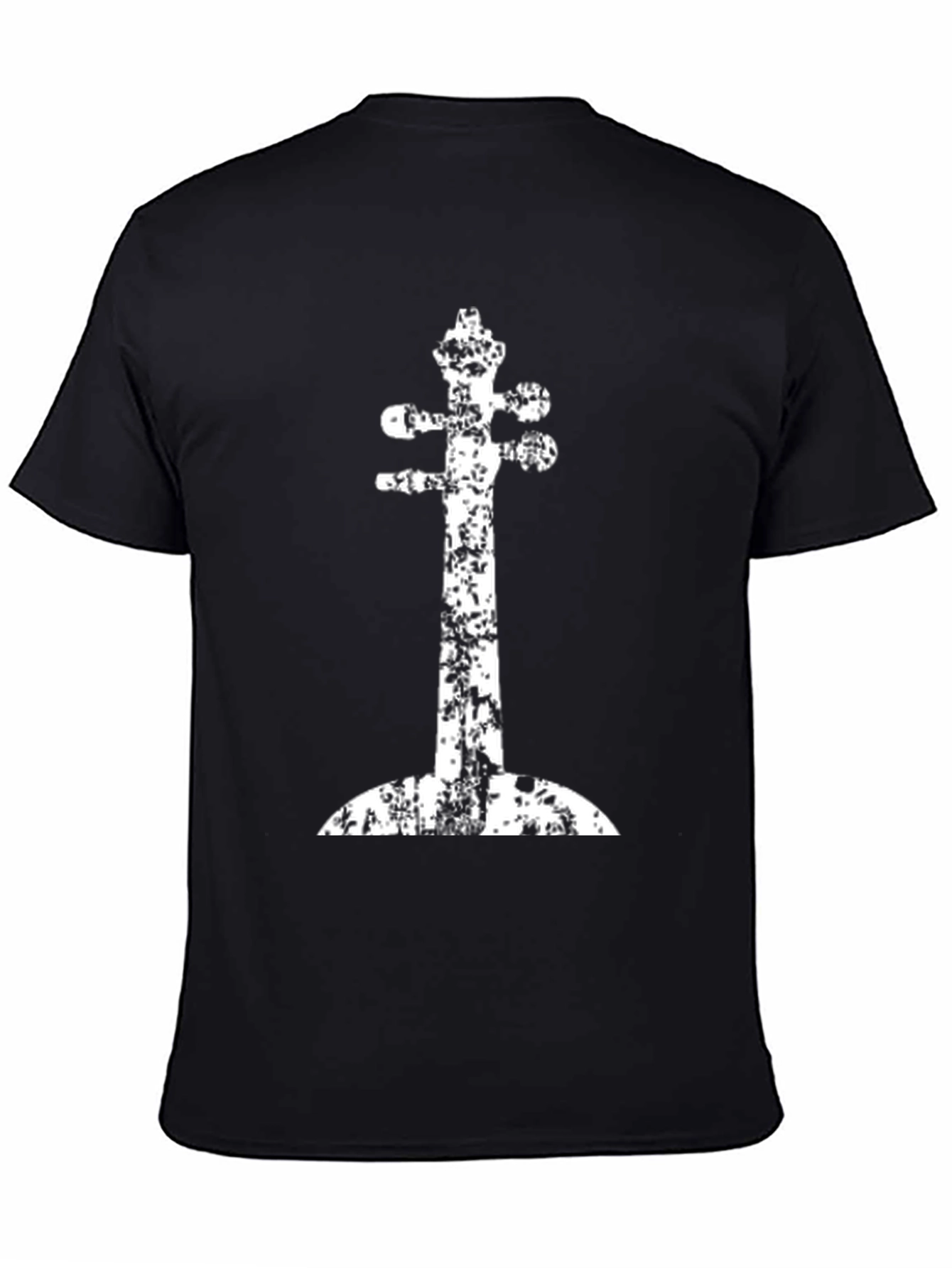 Distressed Gadulka Instrument Black T-Shirt