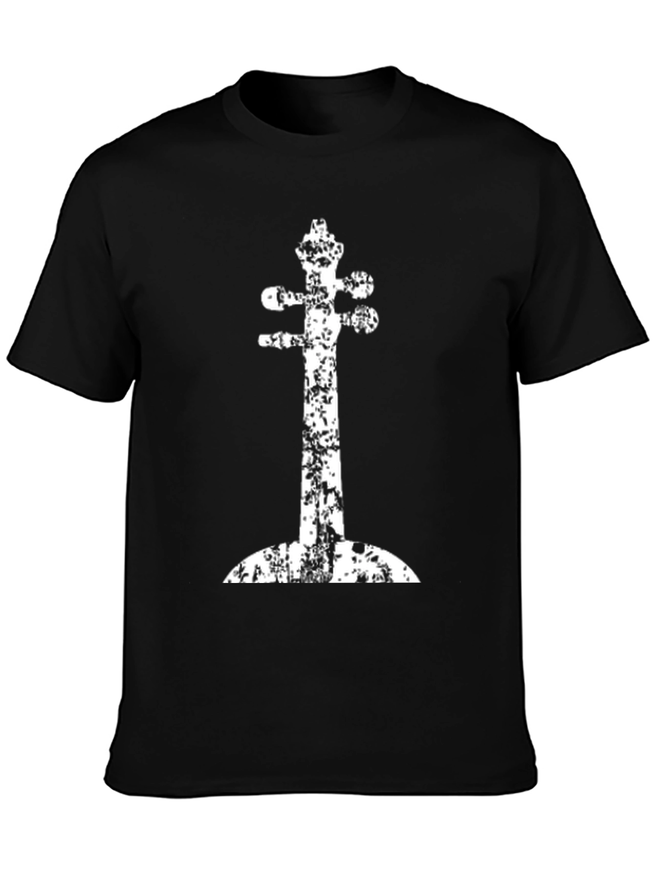 Distressed Gadulka Instrument Black T-Shirt