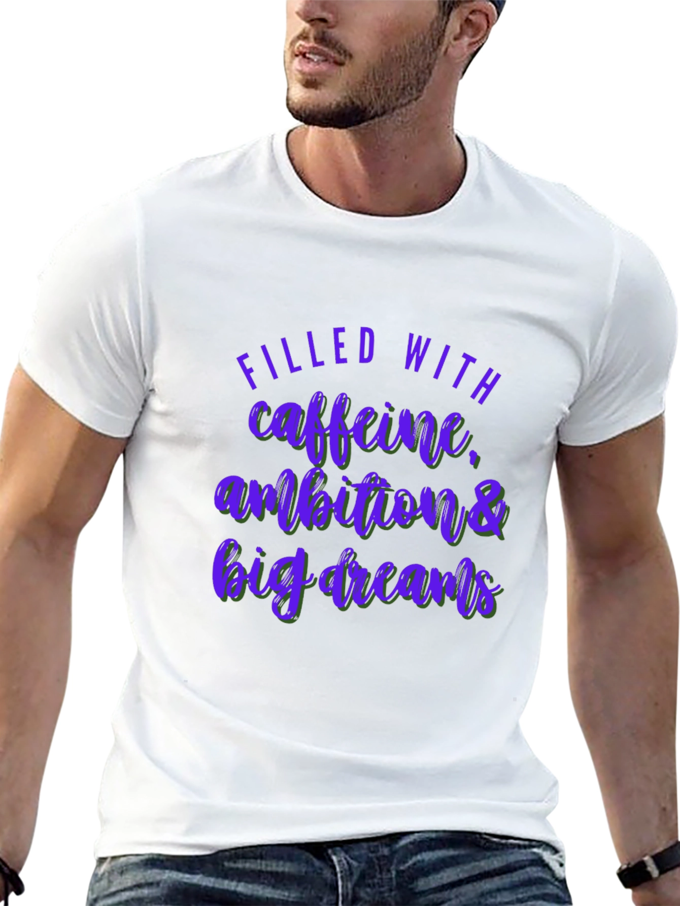 Caffeine Ambition Dreams Graphic T-Shirt
