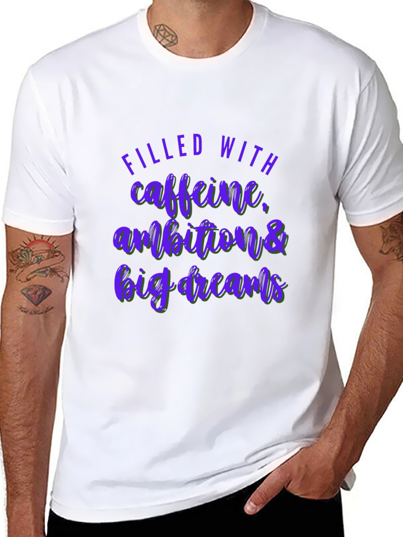 Caffeine Ambition Dreams Graphic T-Shirt