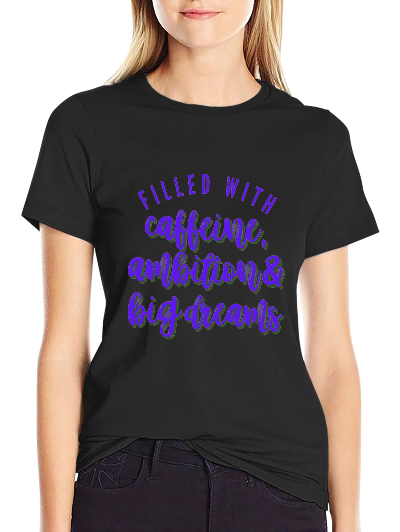 Caffeine Ambition Dreams Graphic T-Shirt