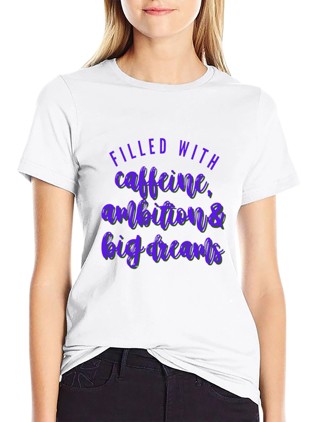 Caffeine Ambition Dreams Graphic T-Shirt