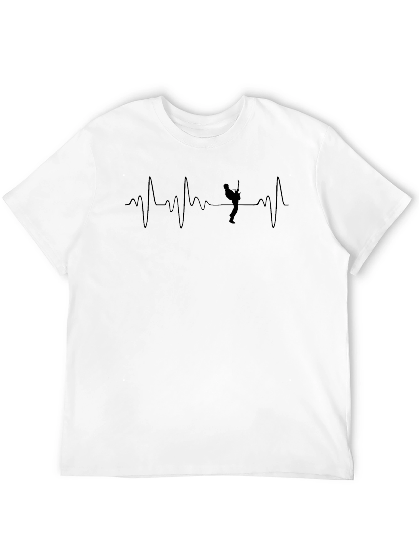 Guitarist Heartbeat Graphic Tee - Cool Musician T-Shirt