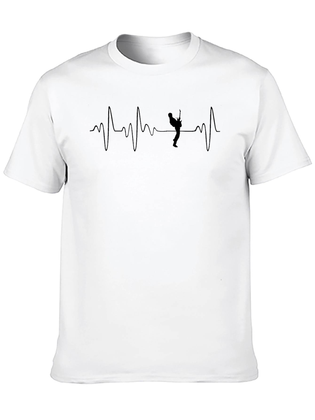 Guitarist Heartbeat Graphic Tee - Cool Musician T-Shirt