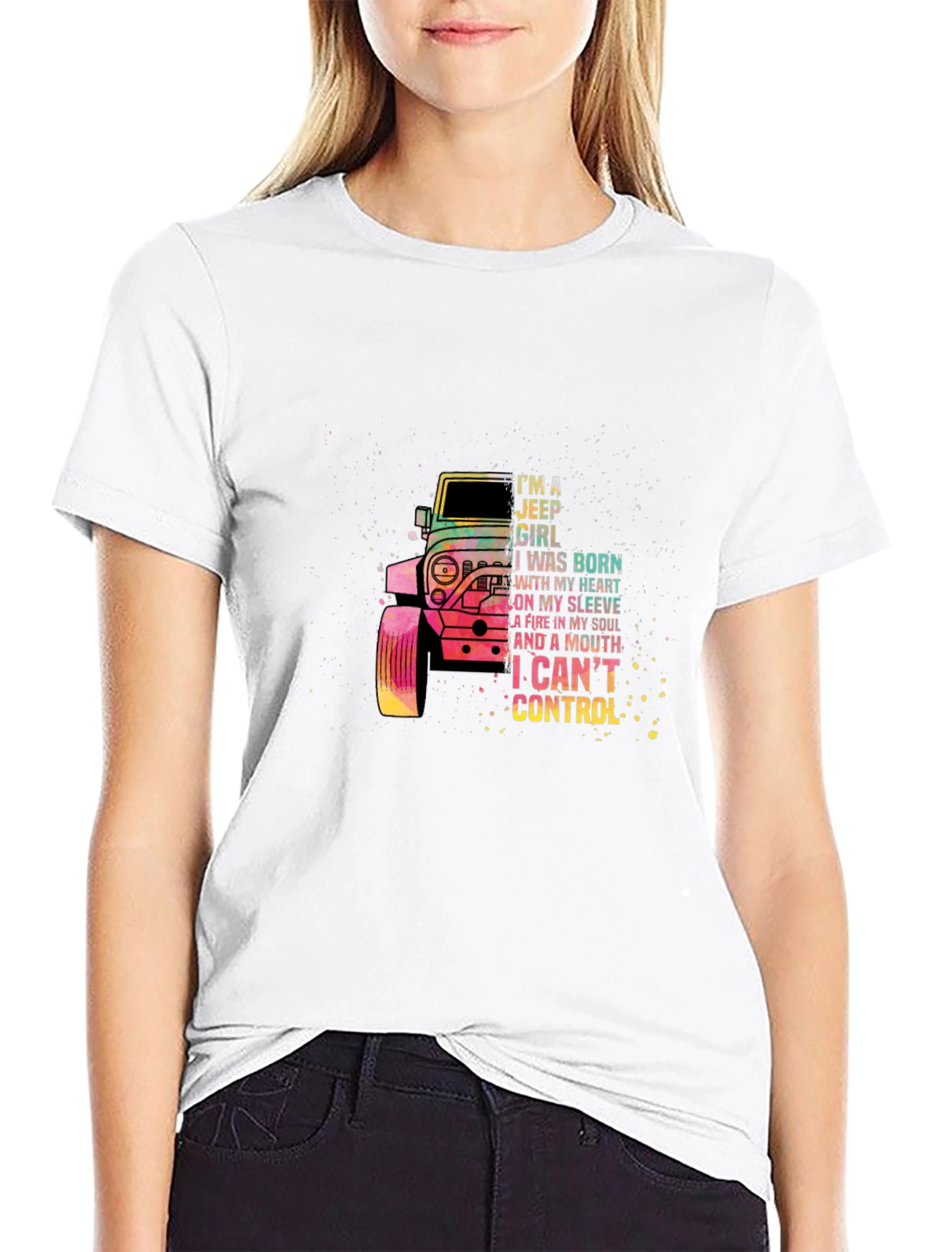 Jeep Girl Graphic Tee -  I Cant Control