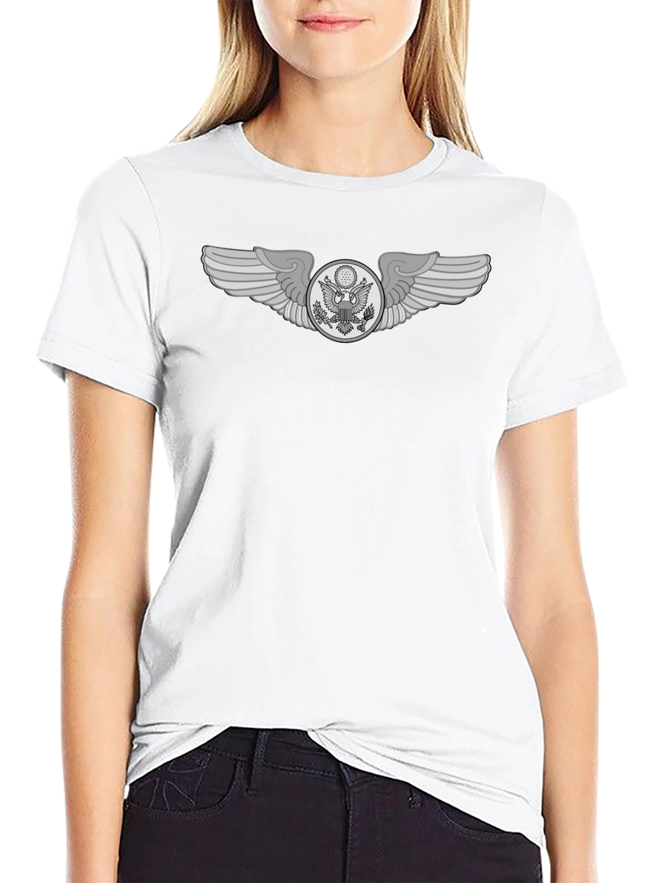 Golfing Eagle Wing Black Tee