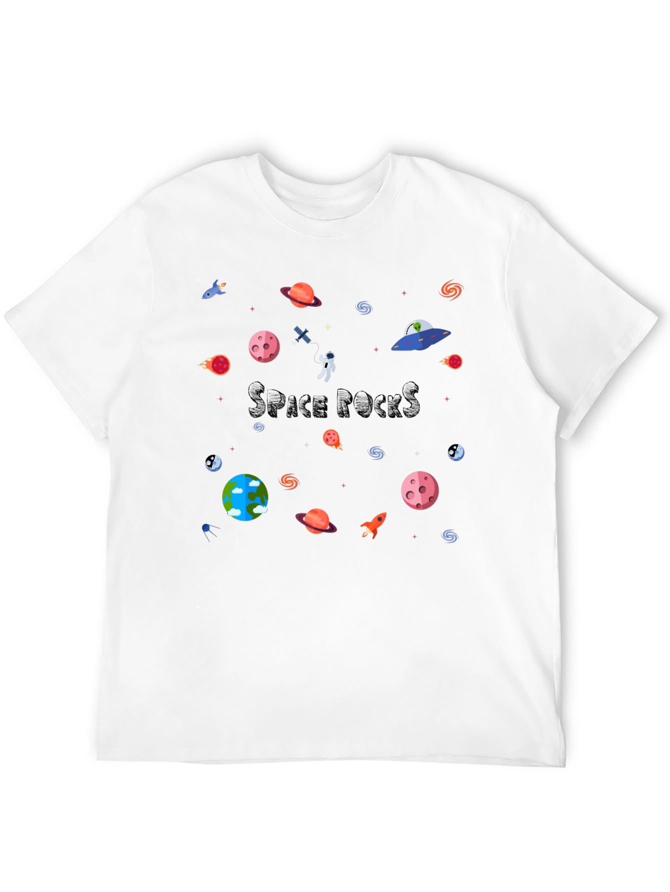 Space Rocks Black T-Shirt