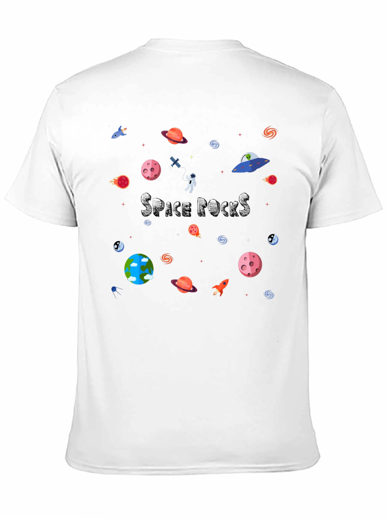 Space Rocks Black T-Shirt