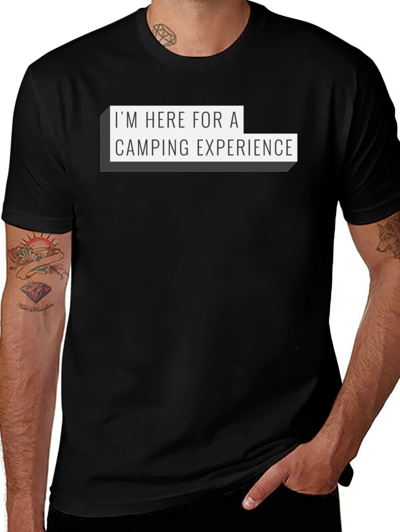 Camping Experience Black Graphic Tee