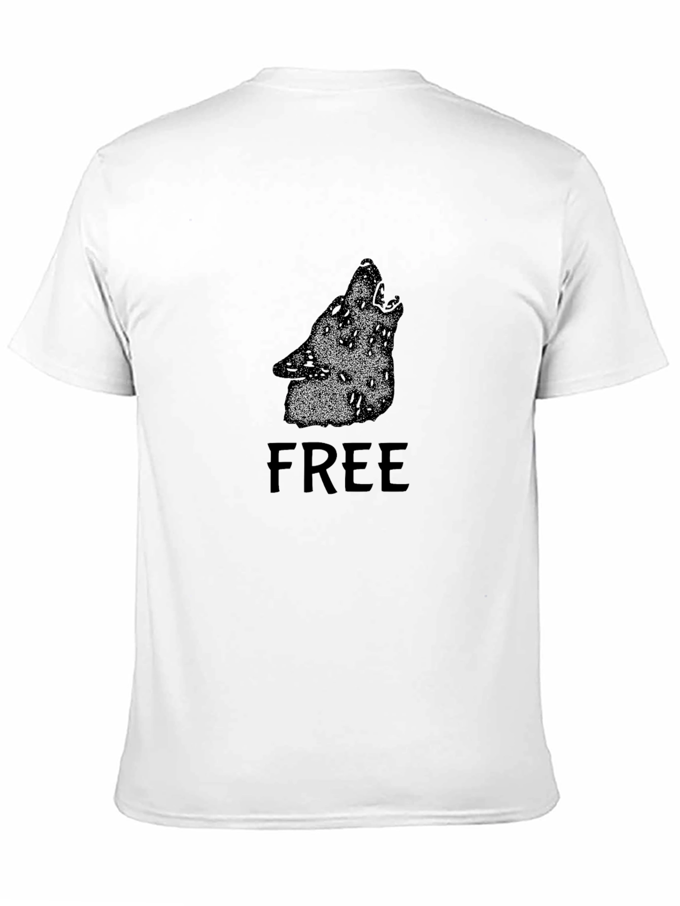 Black Graphic Tee - Free Wolf