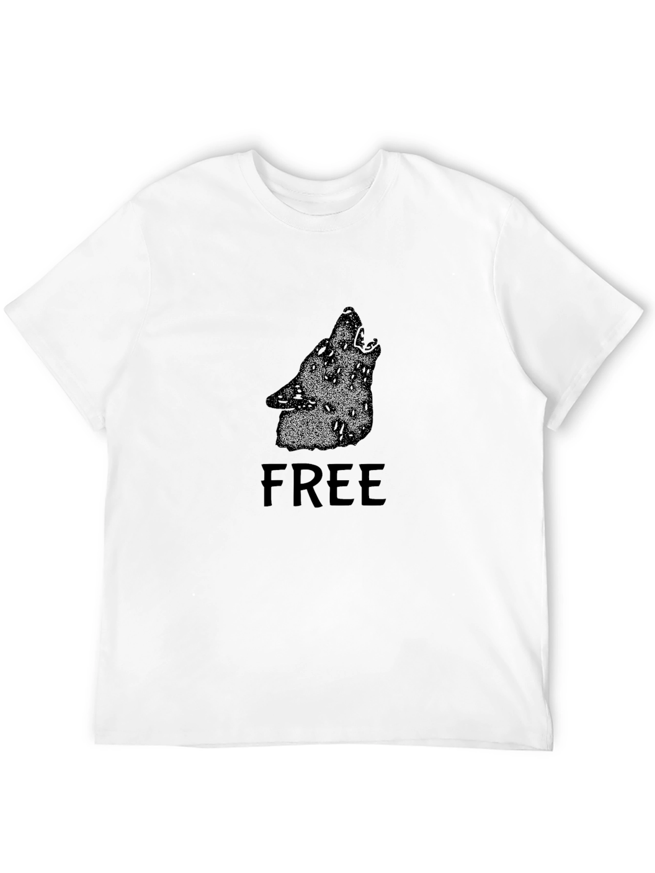 Black Graphic Tee - Free Wolf