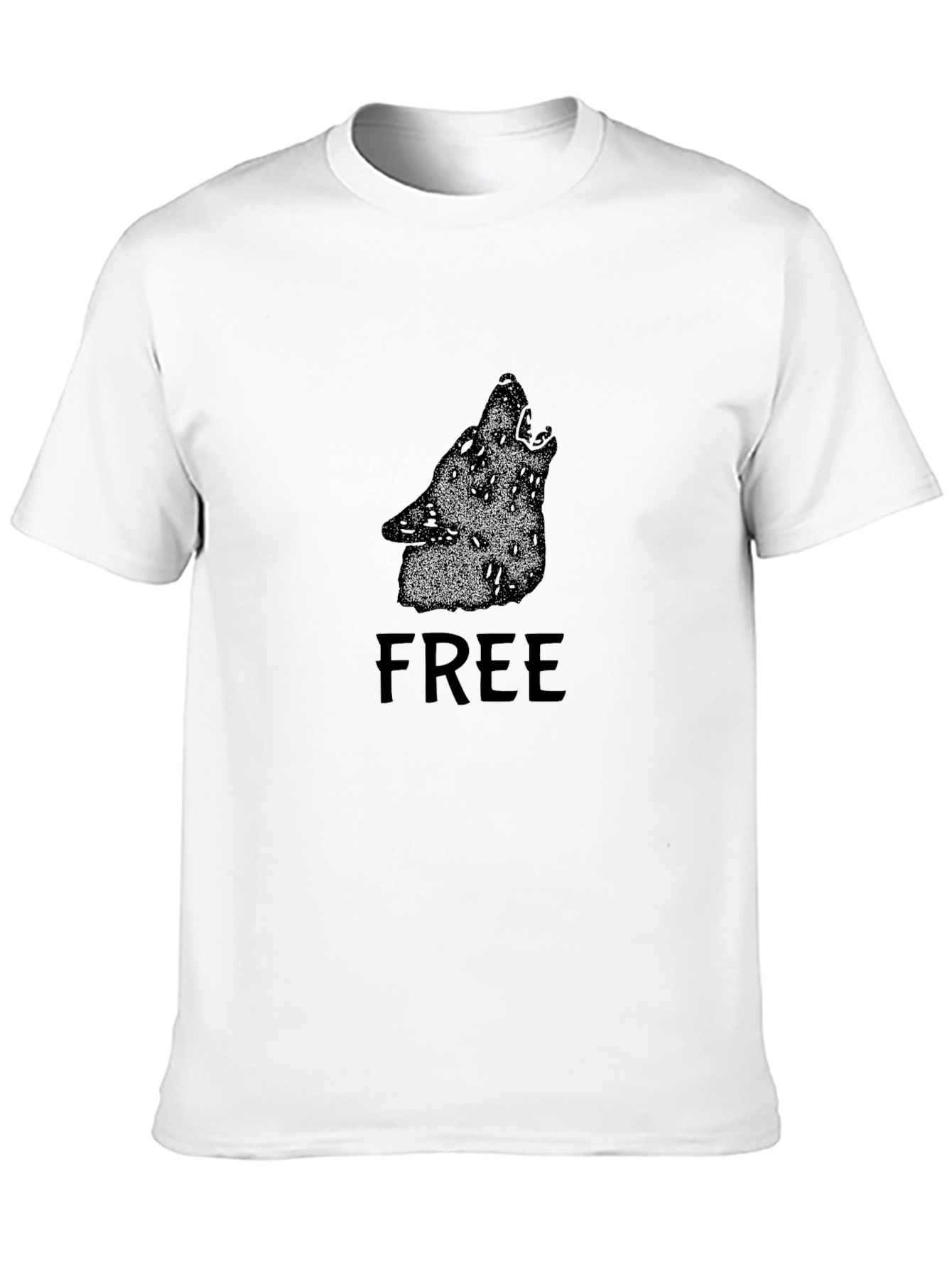 Black Graphic Tee - Free Wolf