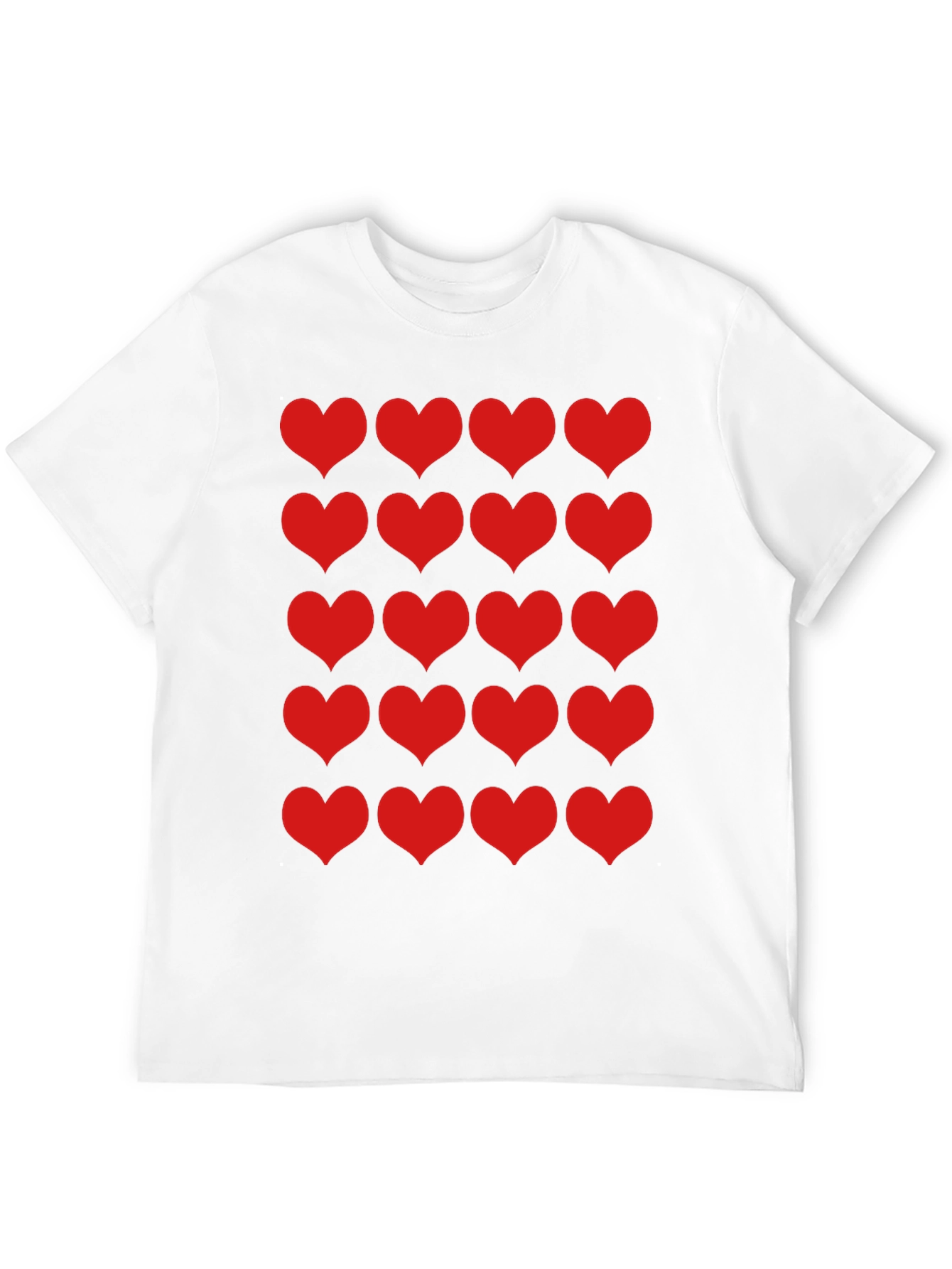 Heart Print Black Tee - Mens Fashion