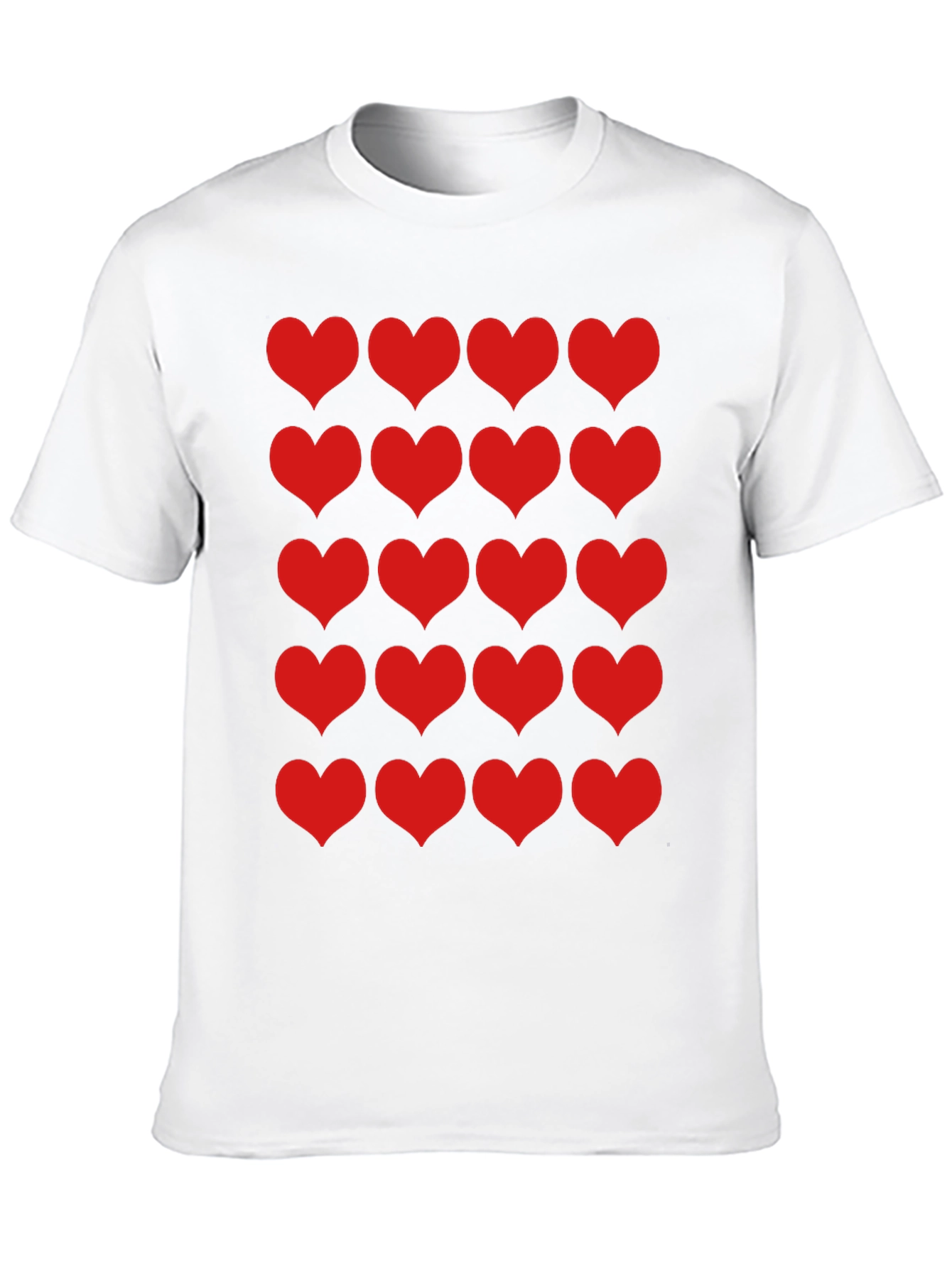 Heart Print Black Tee - Mens Fashion