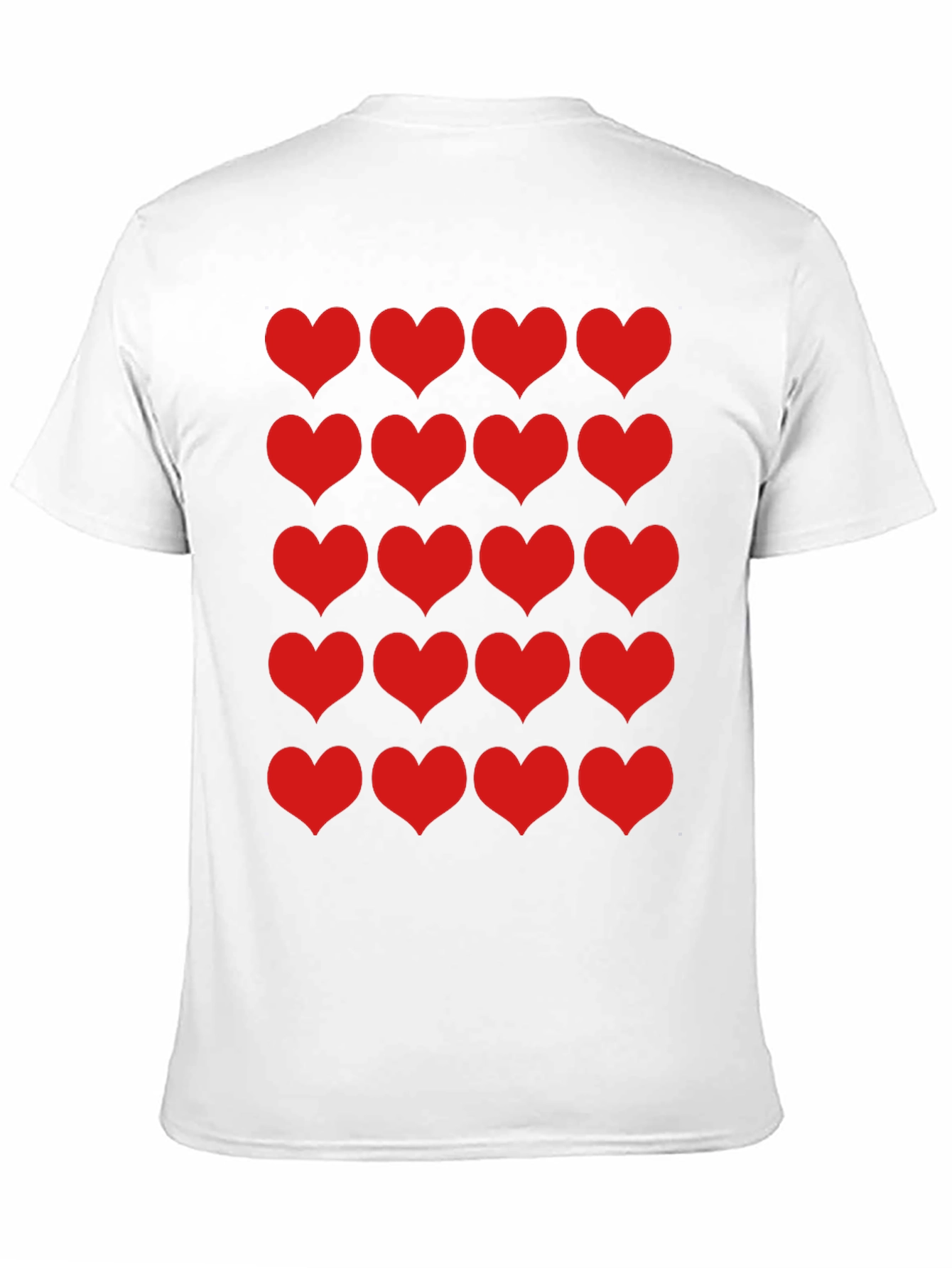 Heart Print Black Tee - Mens Fashion