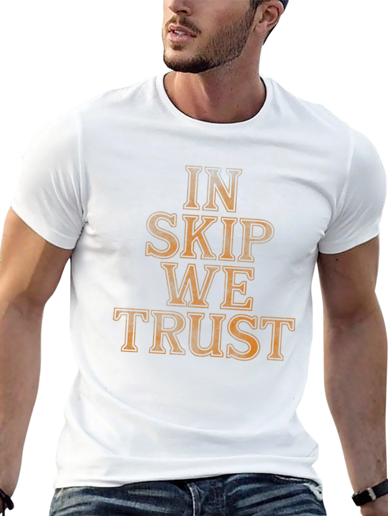 In Skip We Trust Graphic T-Shirt - Black