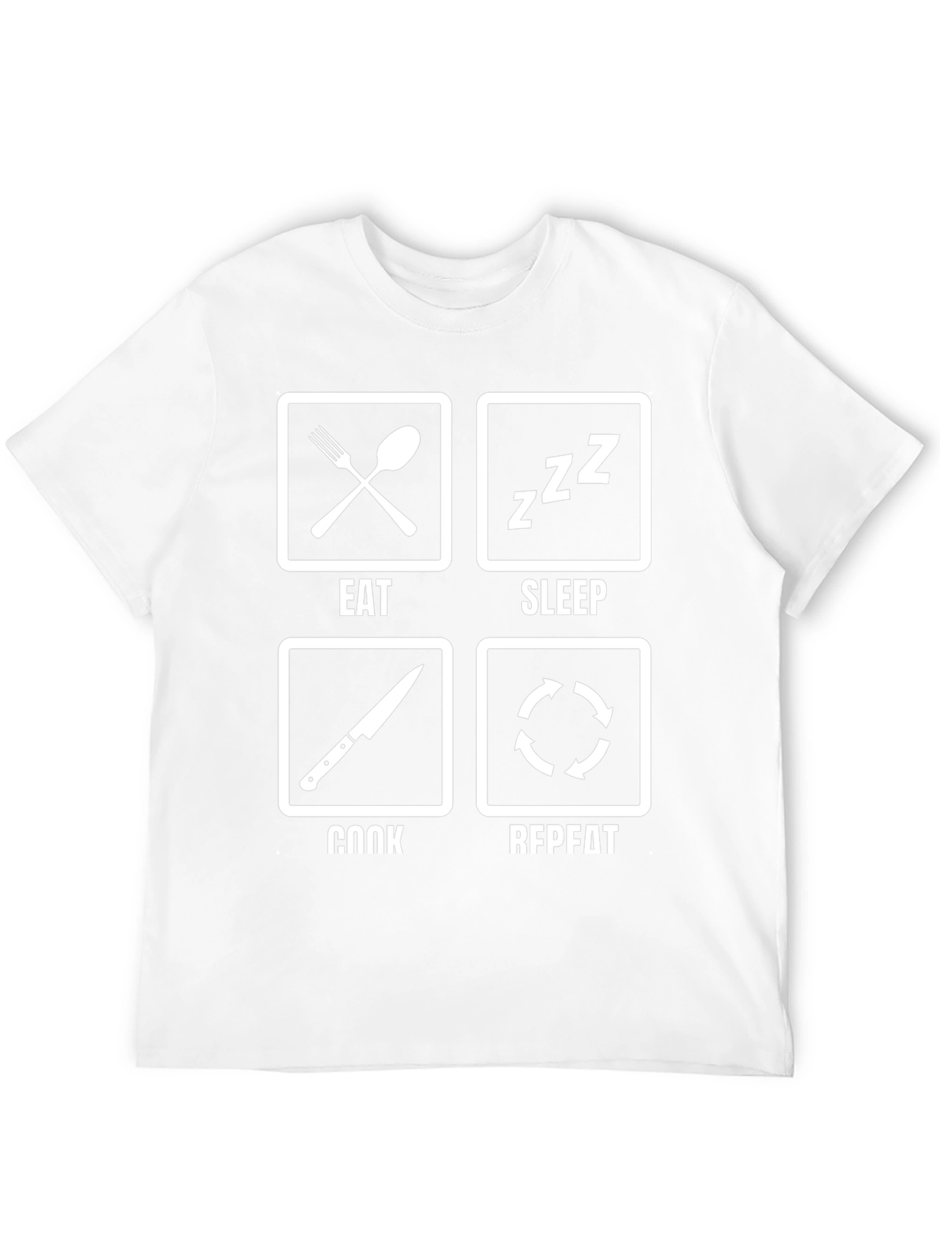 Eat Sleep Cook Repeat Funny Chef T-Shirt