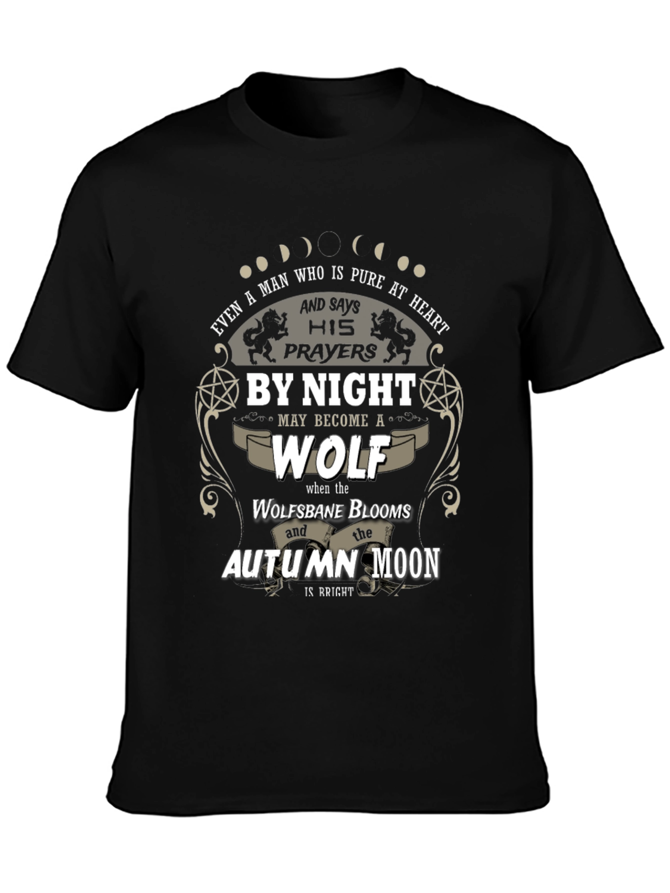 Pure Heart Wolf T-Shirt - Autumn Moon Design