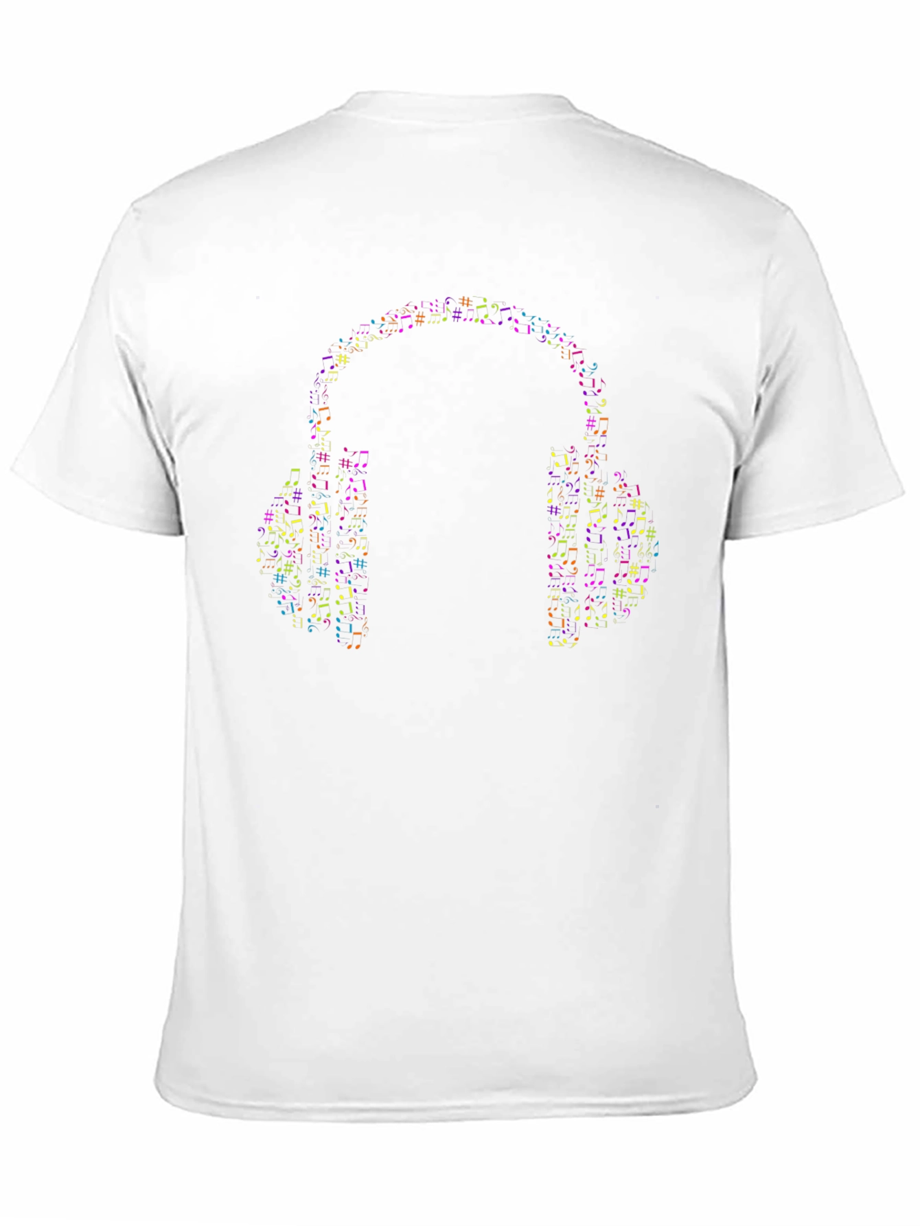 Musical Headphones Graphic Tee - Black
