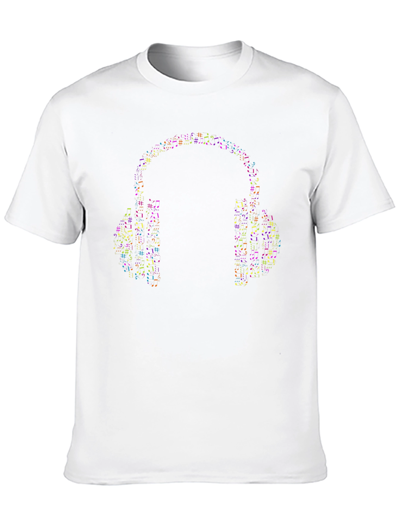 Musical Headphones Graphic Tee - Black