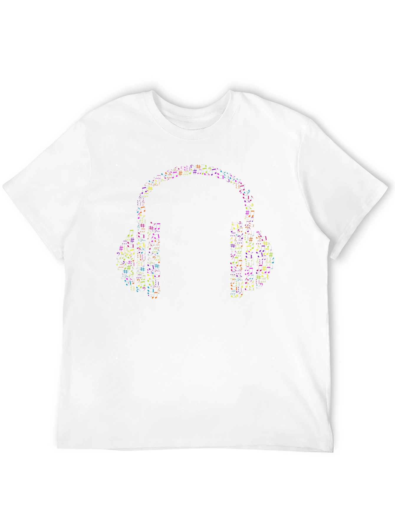 Musical Headphones Graphic Tee - Black