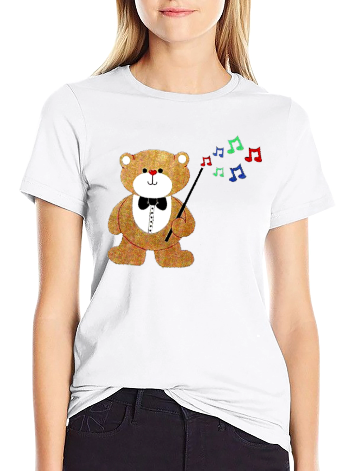 Teddy Bear Conductor Graphic T-Shirt