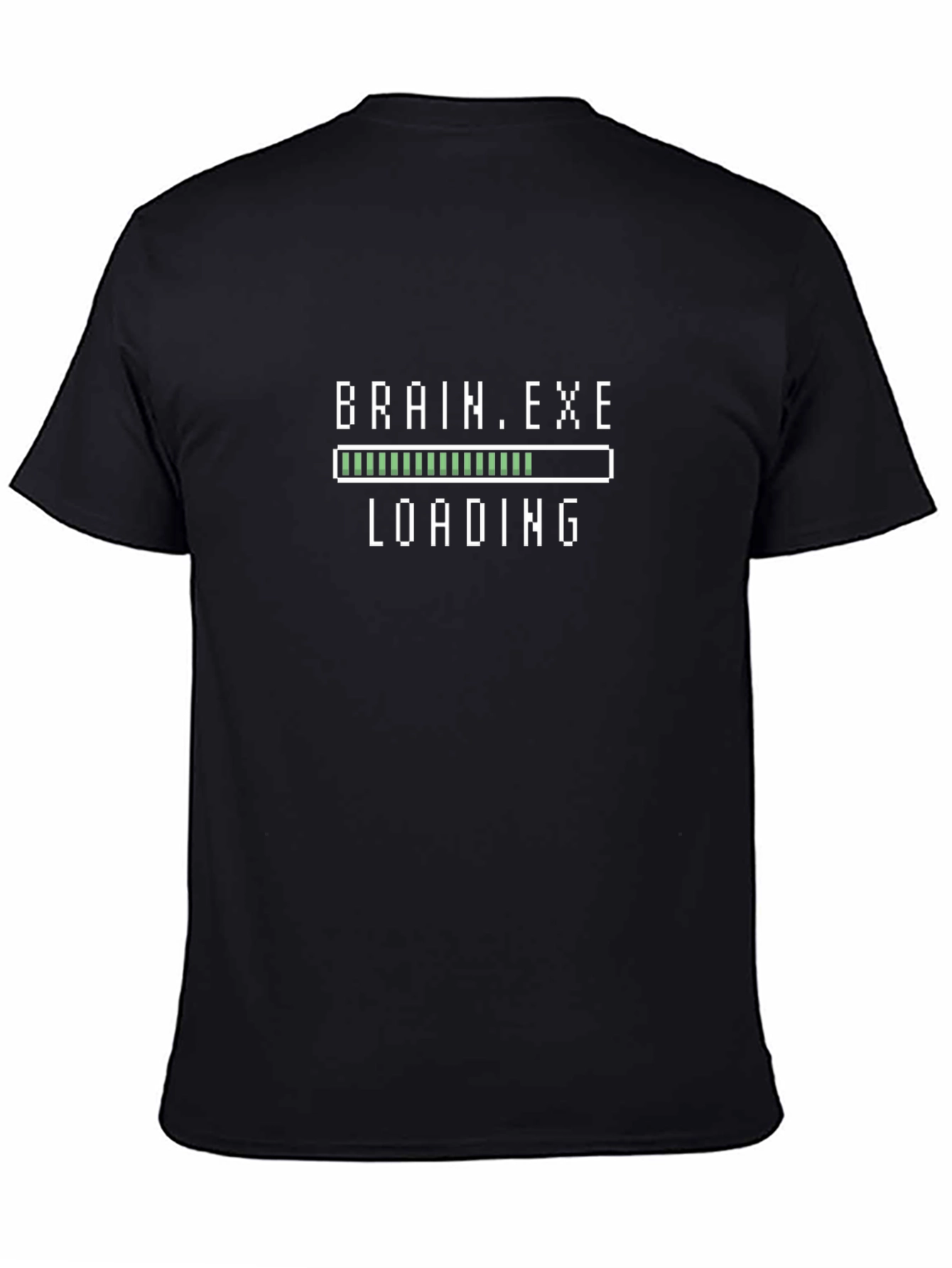 Brain.exe Loading Black T-Shirt - Geeky Tech Humor