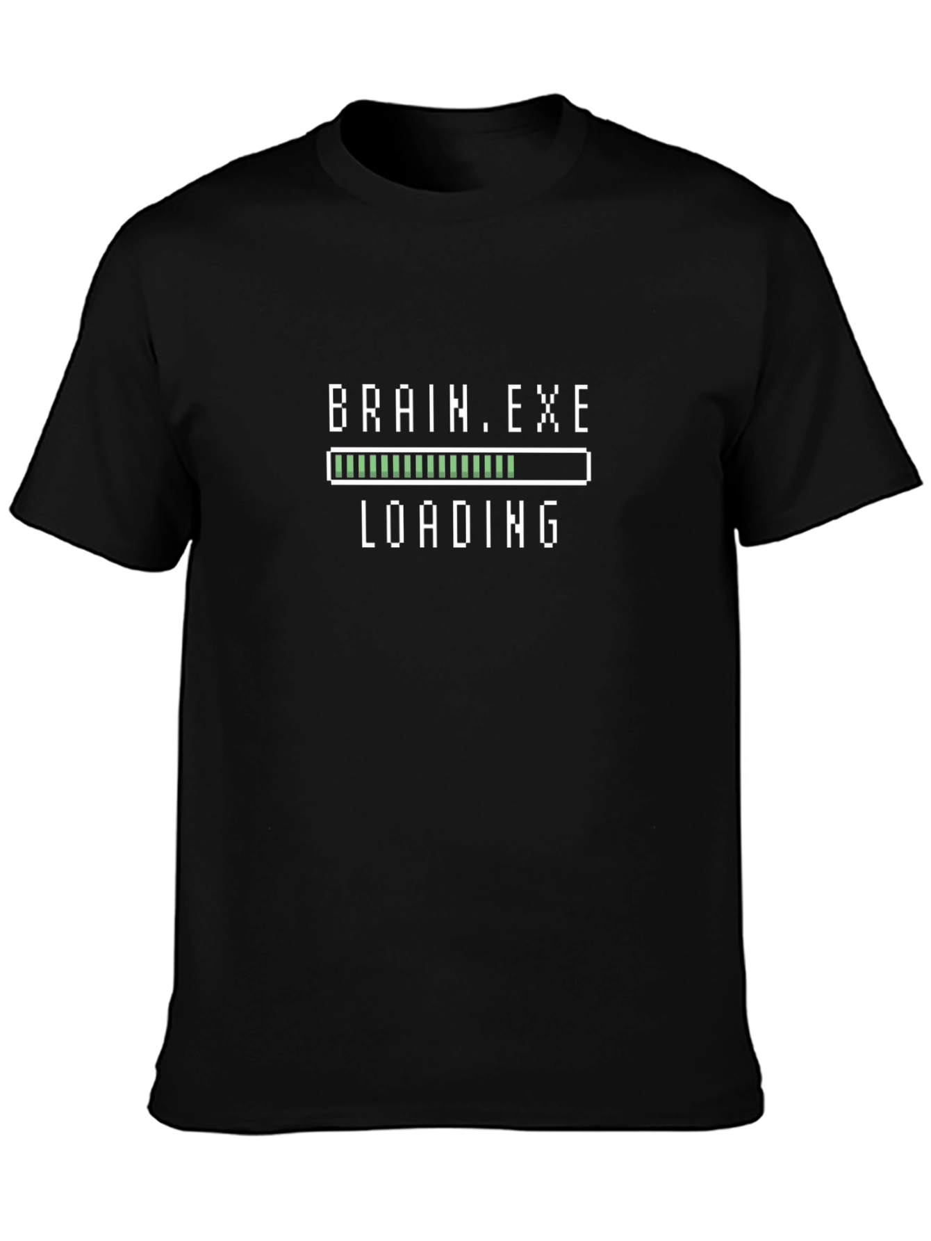 Brain.exe Loading Black T-Shirt - Geeky Tech Humor
