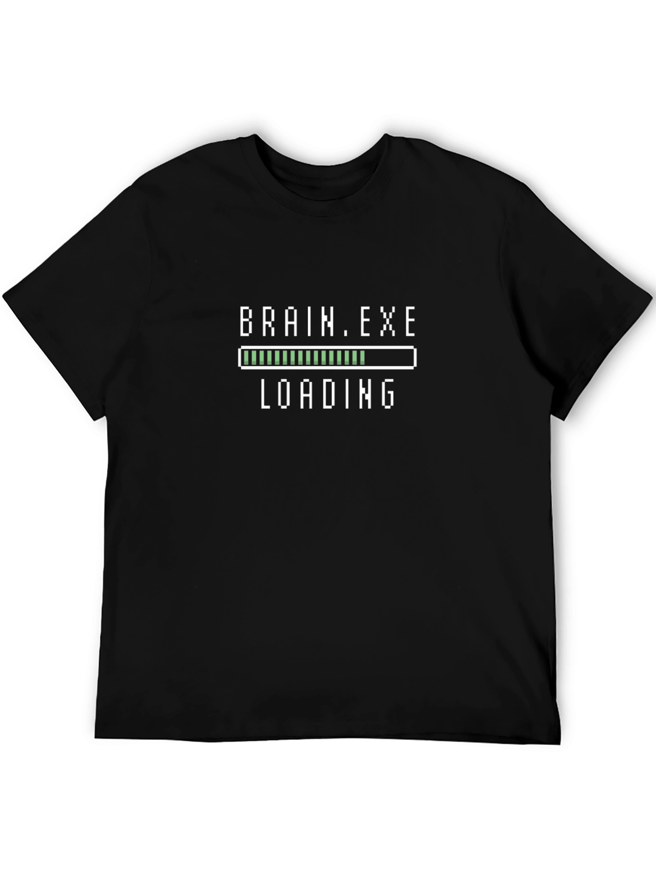Brain.exe Loading Black T-Shirt - Geeky Tech Humor