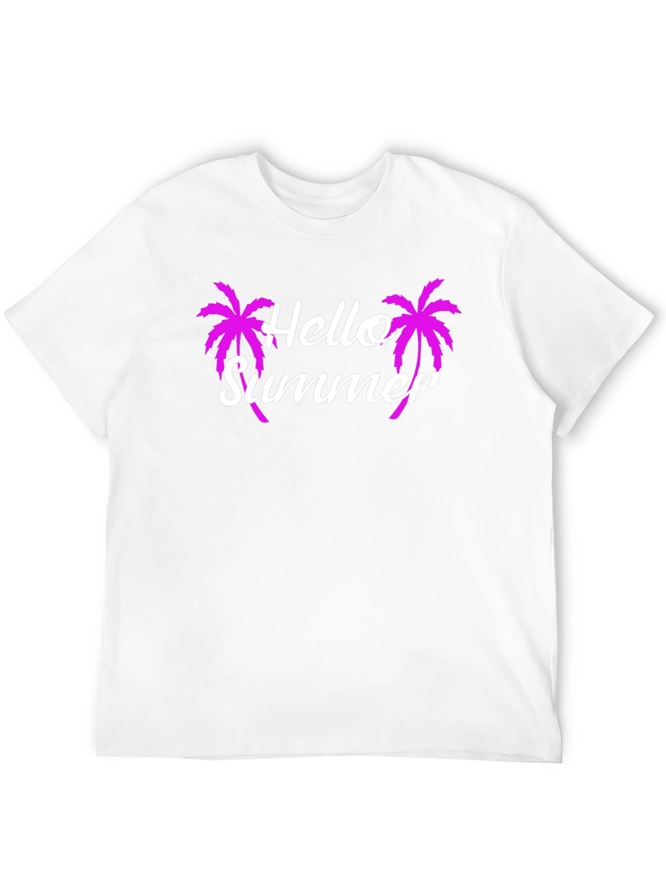Hello Summer Graphic Tee - Tropical Palm Tree T-Shirt