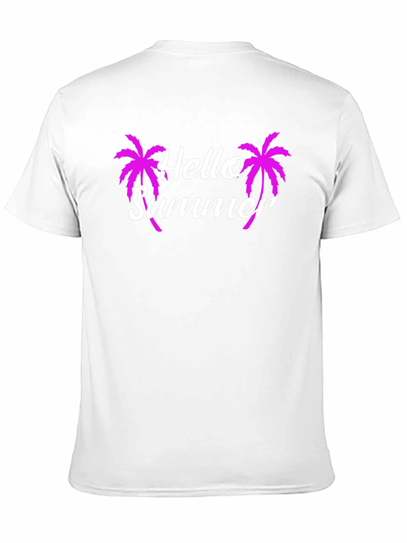 Hello Summer Graphic Tee - Tropical Palm Tree T-Shirt
