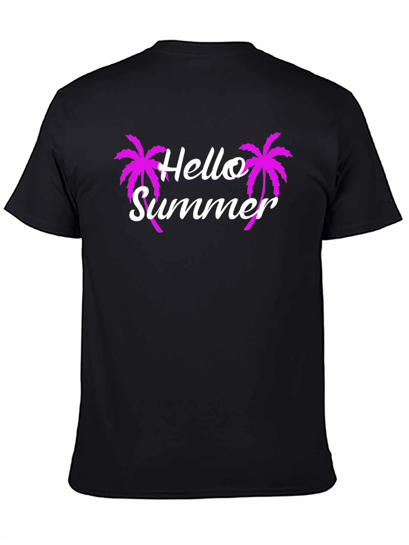 Hello Summer Graphic Tee - Tropical Palm Tree T-Shirt