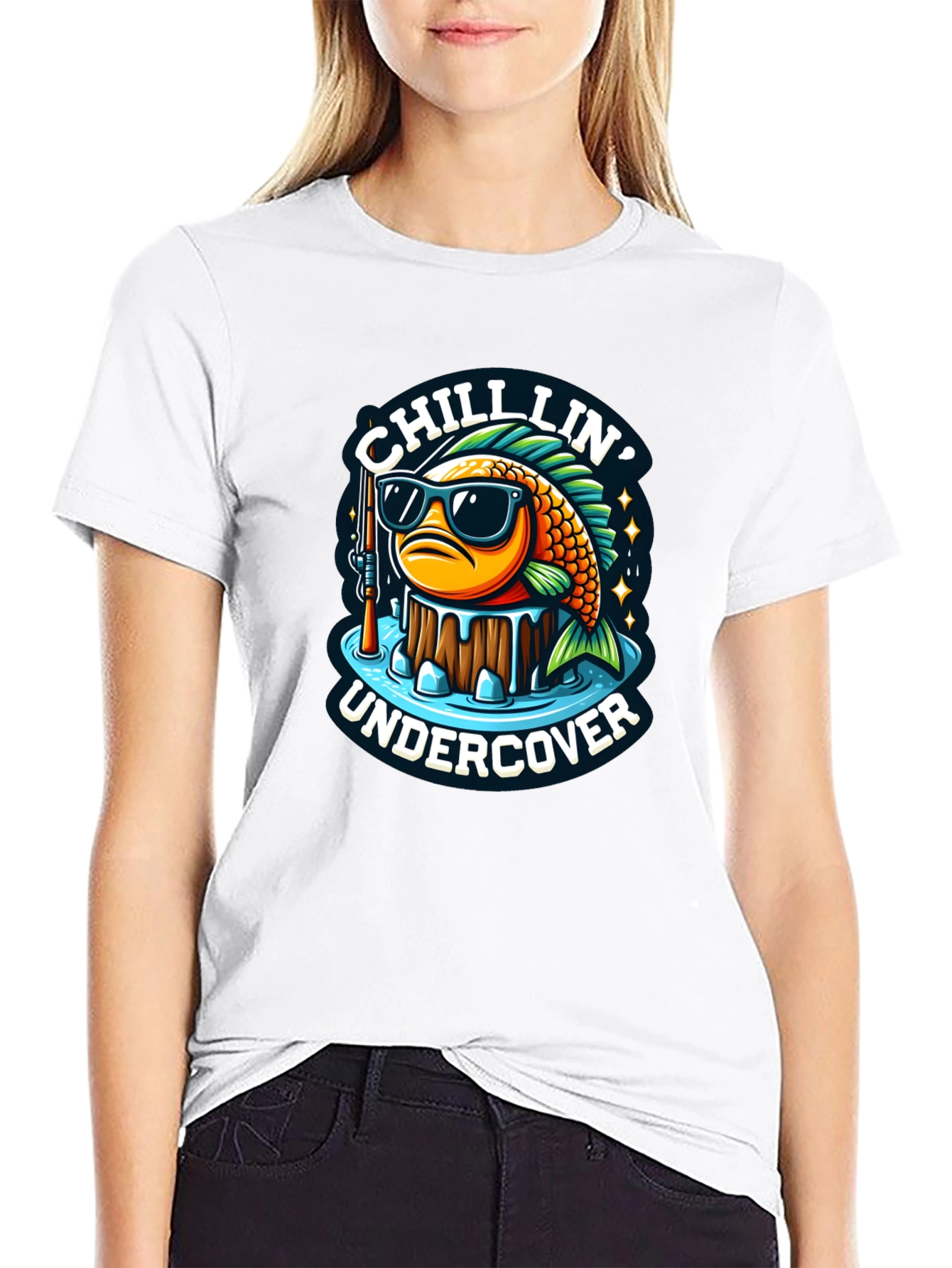 Chillin Undercover Fish Graphic Tee