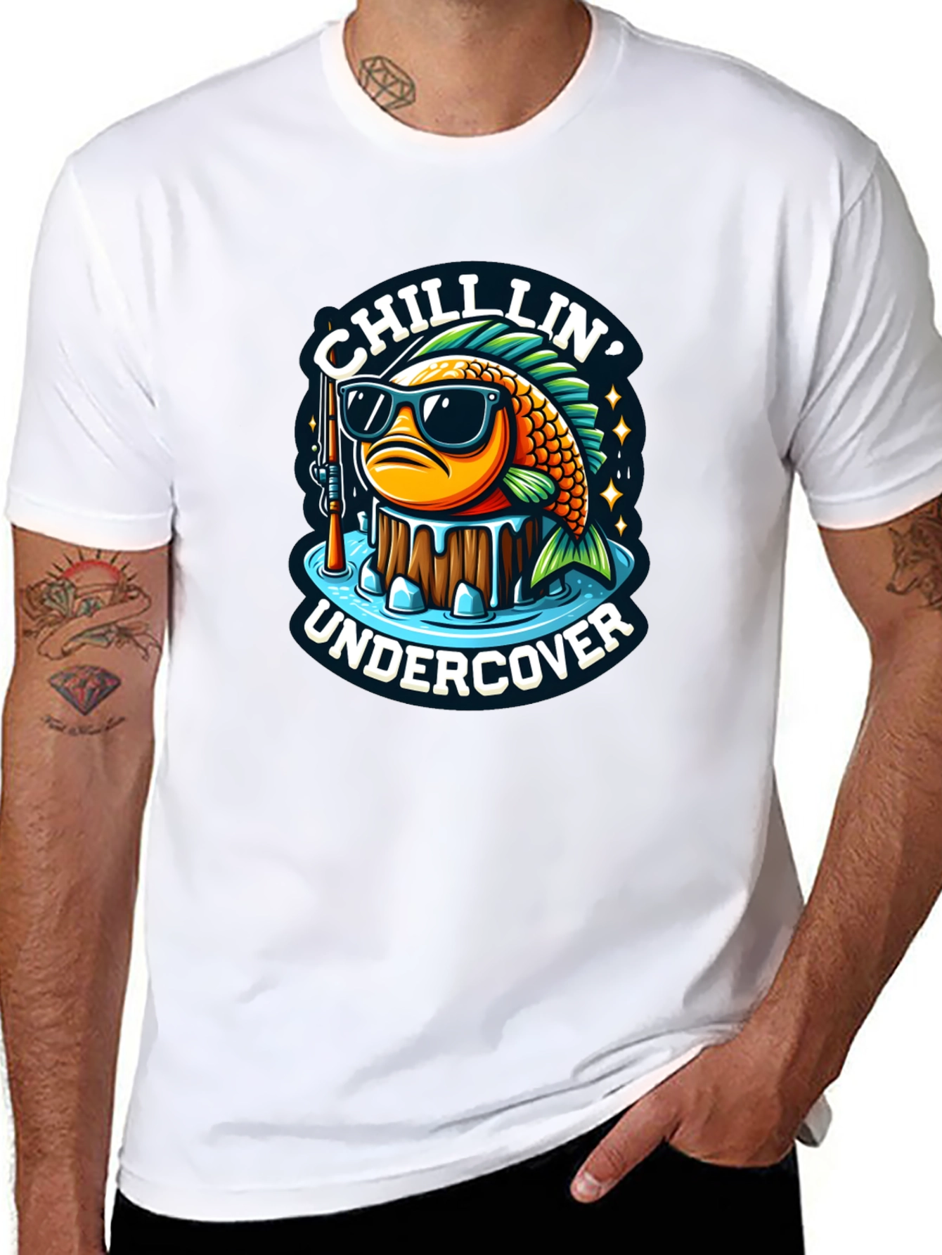 Chillin Undercover Fish Graphic Tee