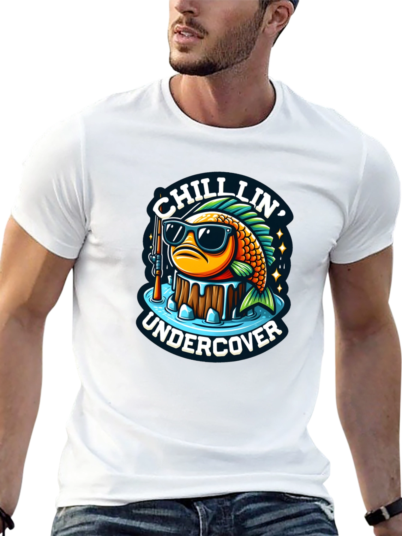 Chillin Undercover Fish Graphic Tee