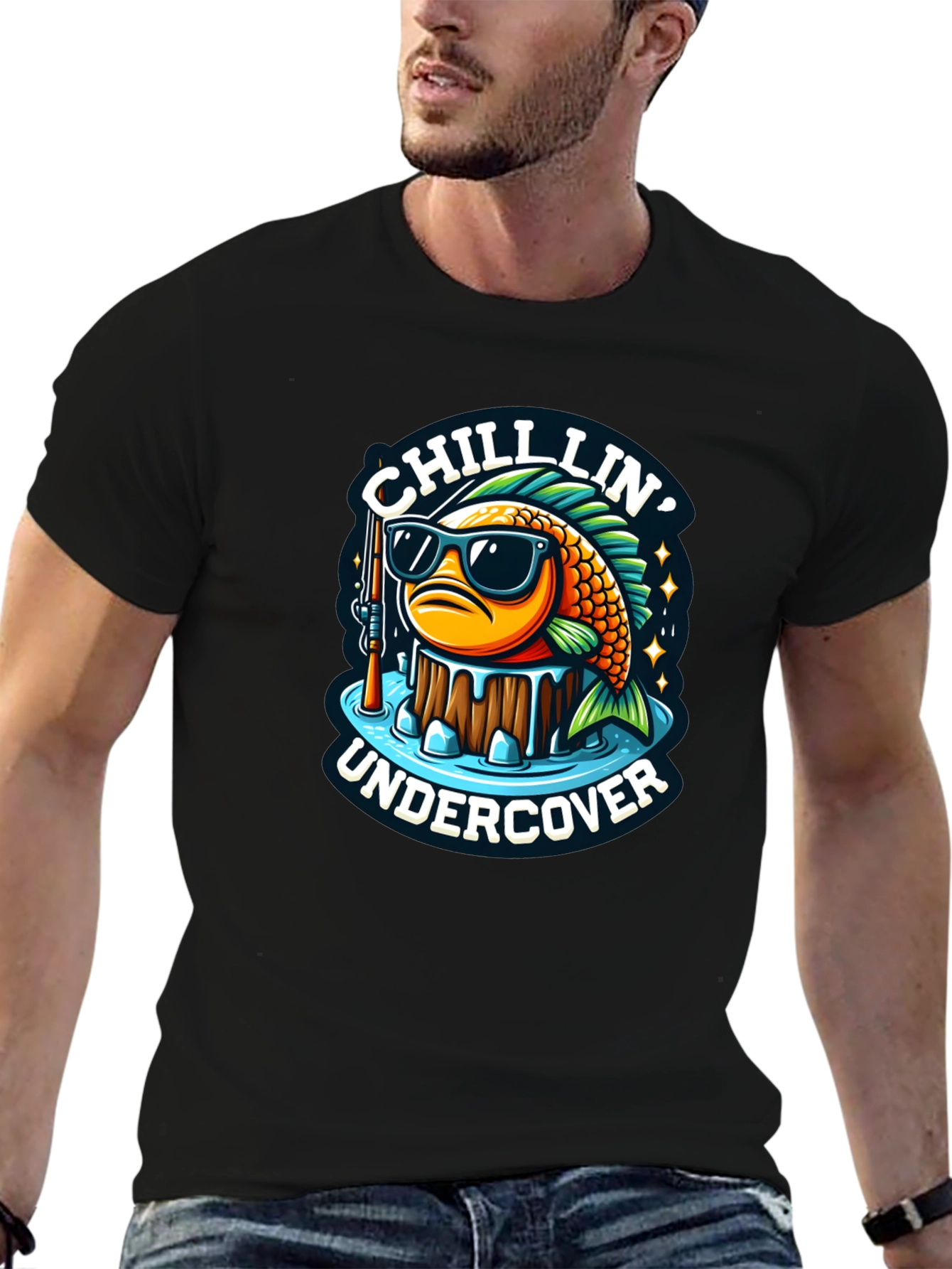 Chillin Undercover Fish Graphic Tee