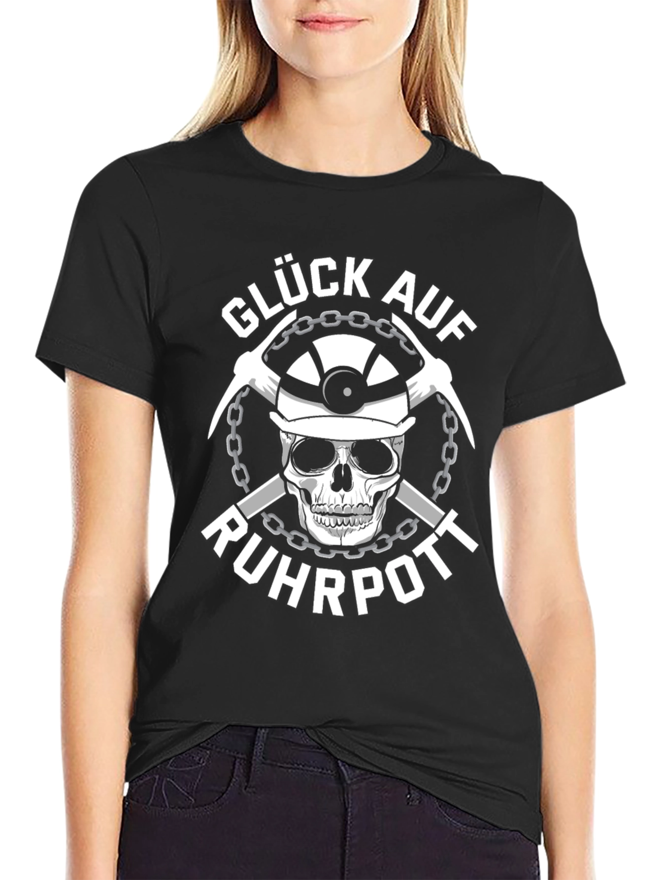 Gluck Auf Ruhrpott T-Shirt - Miner Skull Tee
