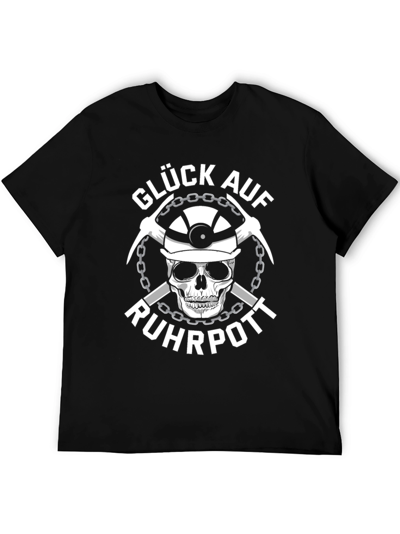 Gluck Auf Ruhrpott T-Shirt - Miner Skull Tee