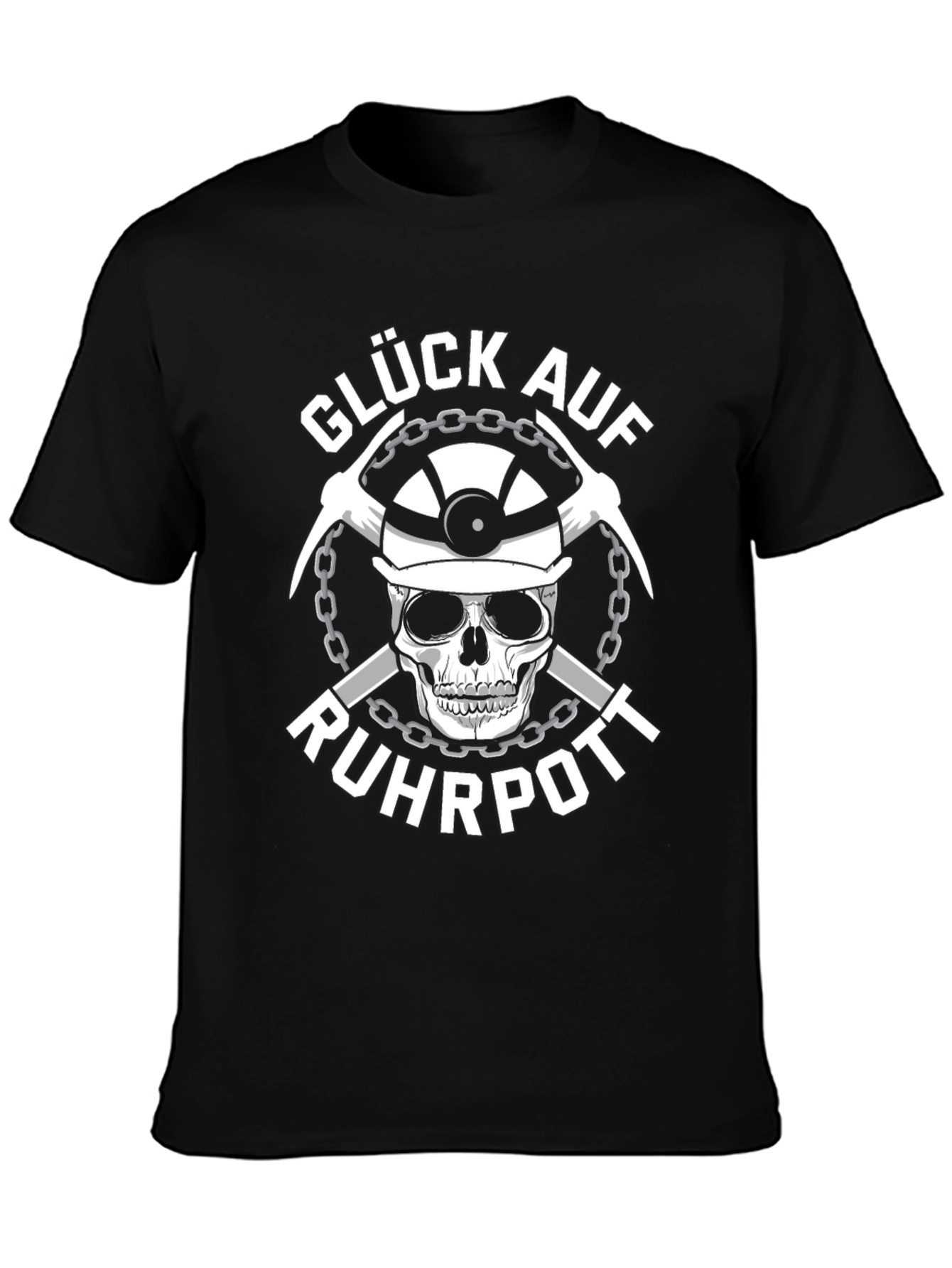 Gluck Auf Ruhrpott T-Shirt - Miner Skull Tee