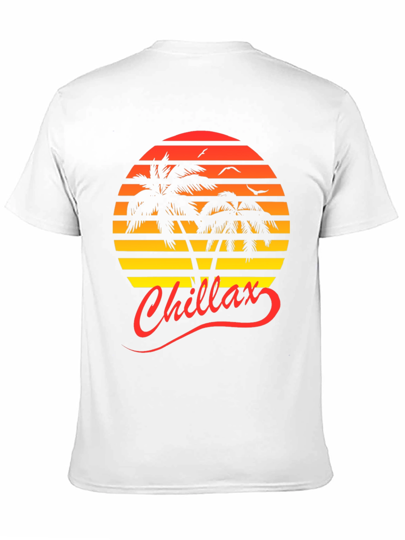 Chillax Sunset Palm Tree Graphic Tee