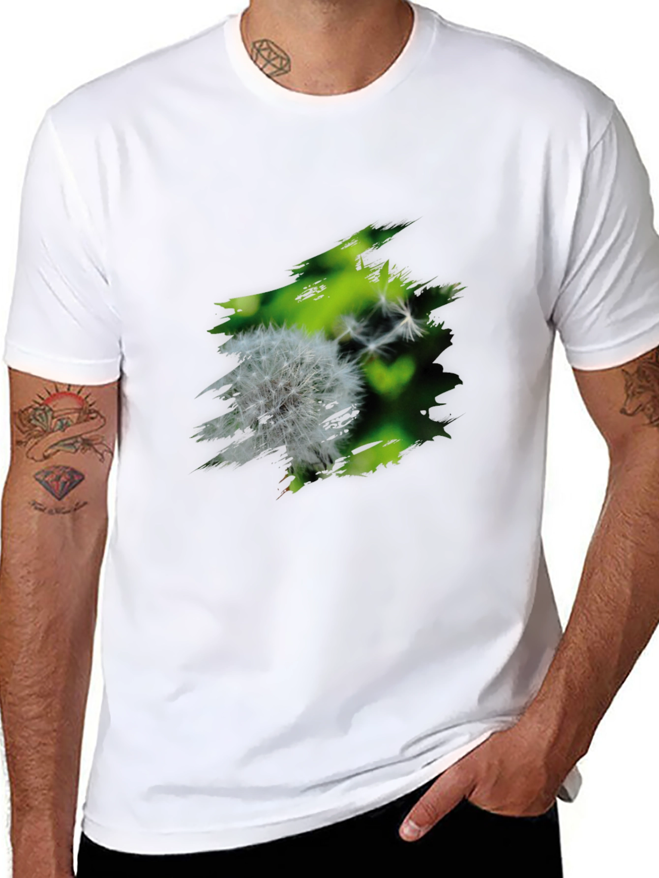 Dandelion Graphic Black T-Shirt