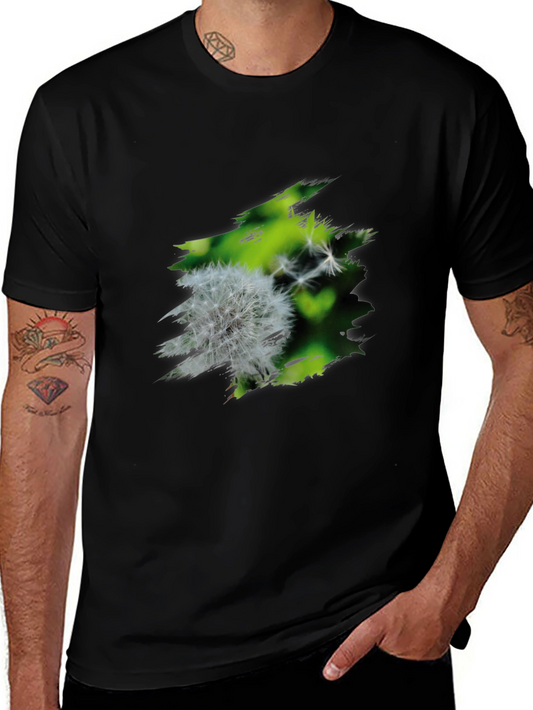 Dandelion Graphic Black T-Shirt